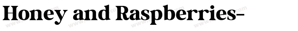 Honey and Raspberries字体转换